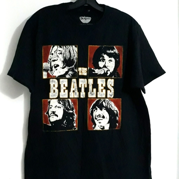 THE BEATLES Black T-Shirt - Picture 3 of 5